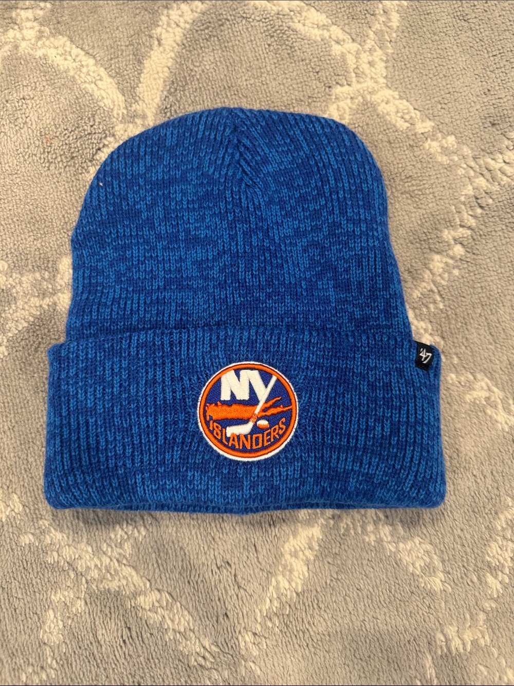 47 Brand Kids NY Islanders Blue Knit Cuffed Beanie